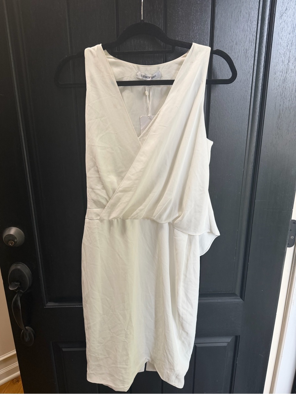 Elizabeth and James Ivory One-Shoulder Draped Cocktail Dress